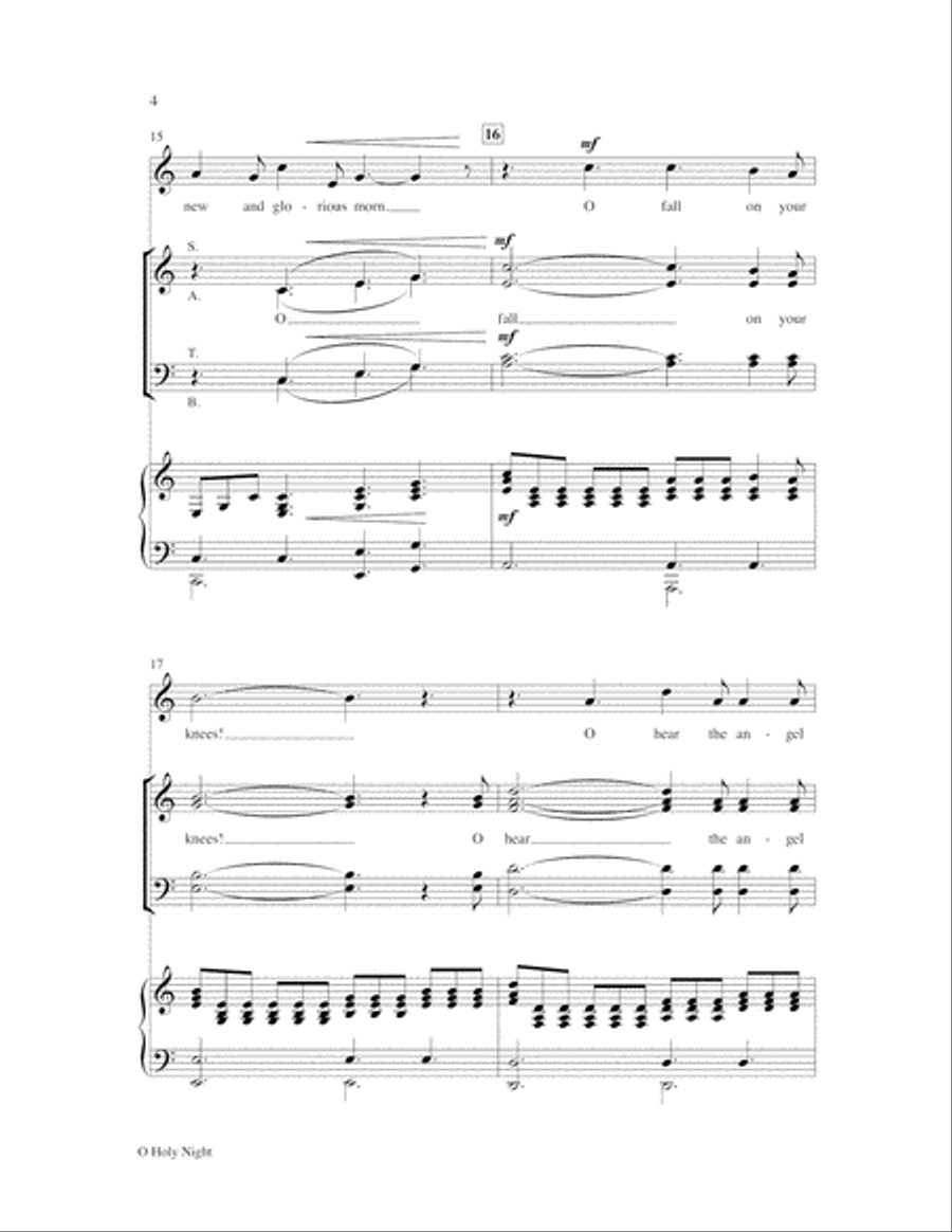 O Holy Night 4-Part scores gallery preview page 5