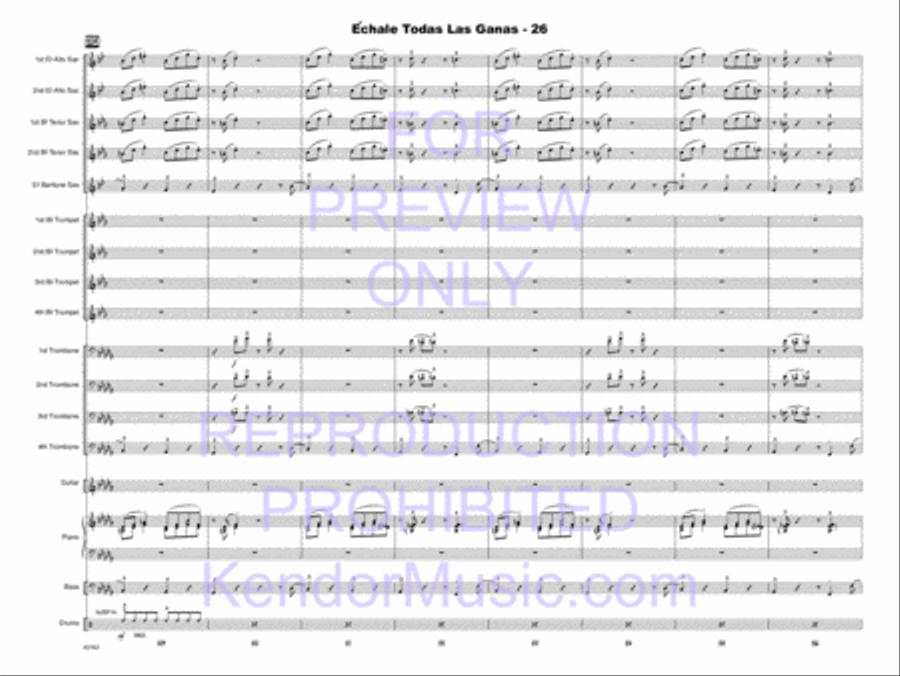 Echale Todas Las Ganas (Give It All You Got) Jazz Ensemble scores gallery preview page 27