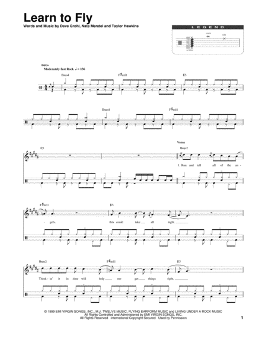 Learn To Fly Learn To Fly Drum Set scores gallery preview page 1
