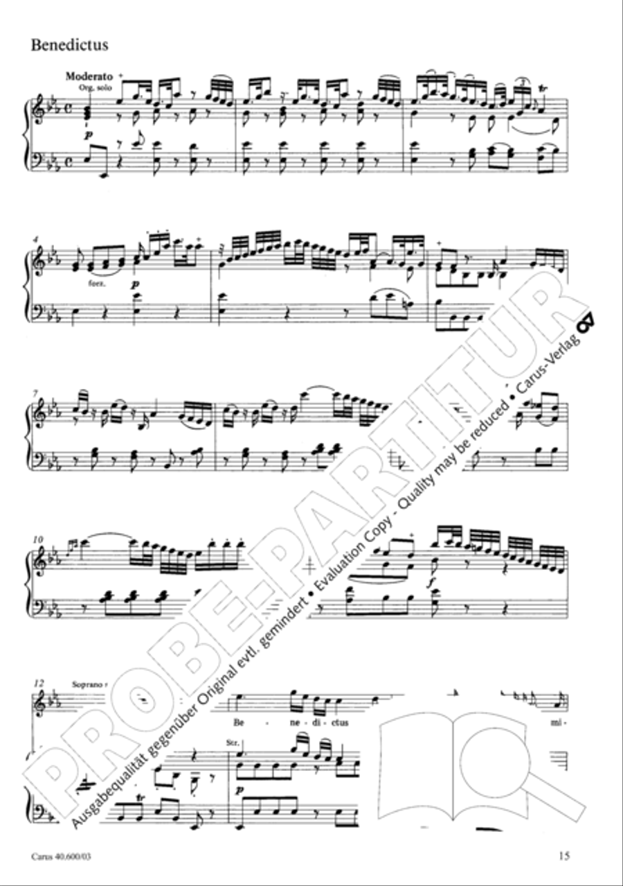 Missa brevis Sti. Joannis de Deo (Kleine Orgelsolomesse) 4-Part scores gallery preview page 20