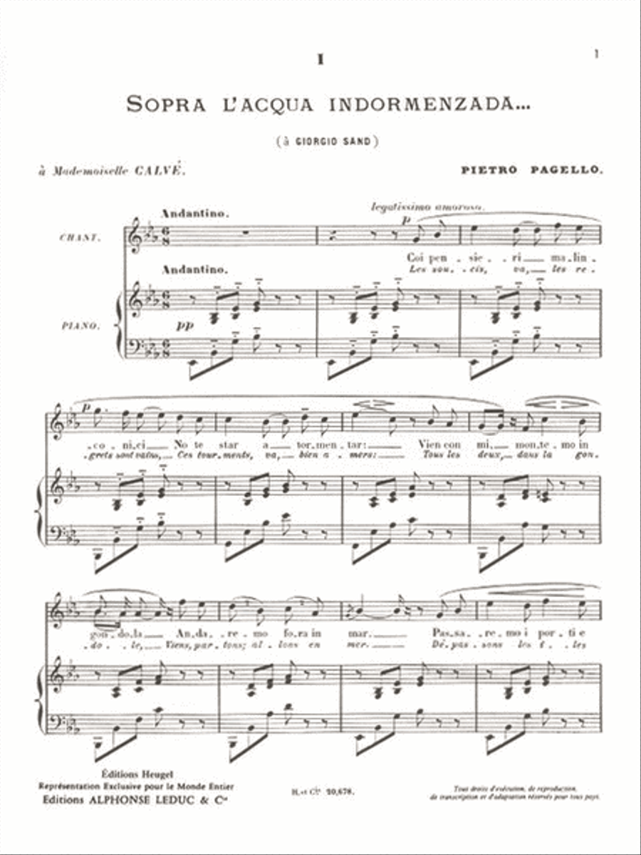 Venezia - 6 Chansons En Dialecte Venitien Voice Solo scores gallery preview page 2
