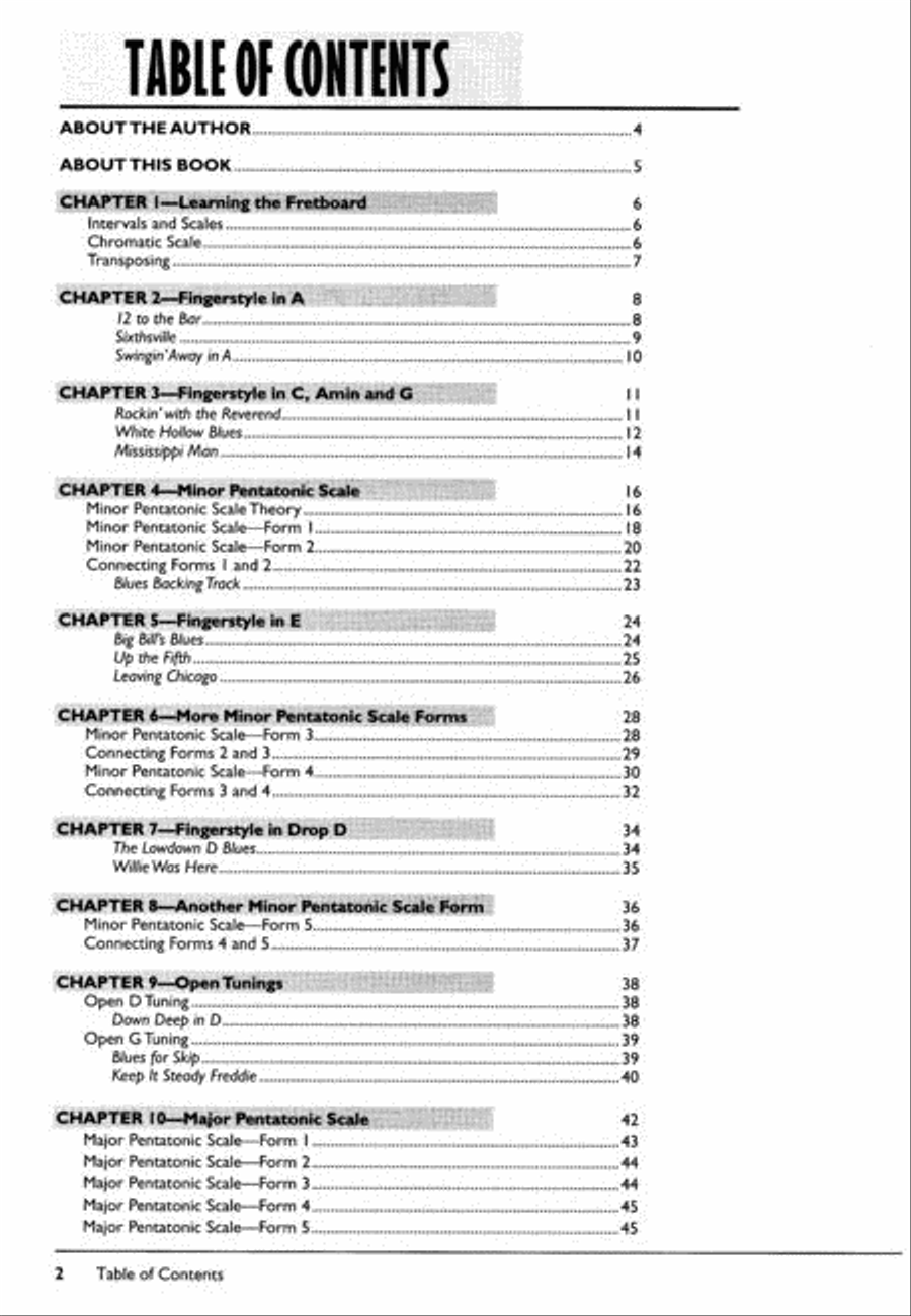 Mastering Acoustic Blues Guitar (Book and CD) Acoustic Guitar scores gallery preview page 2