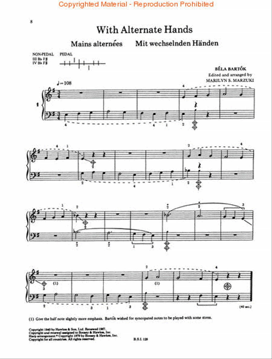 Mikrokosmos for Harp Harp scores gallery preview page 2