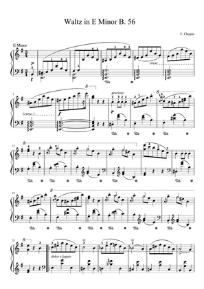 Book cover for Chopin Waltz BI. 56 in E Minor