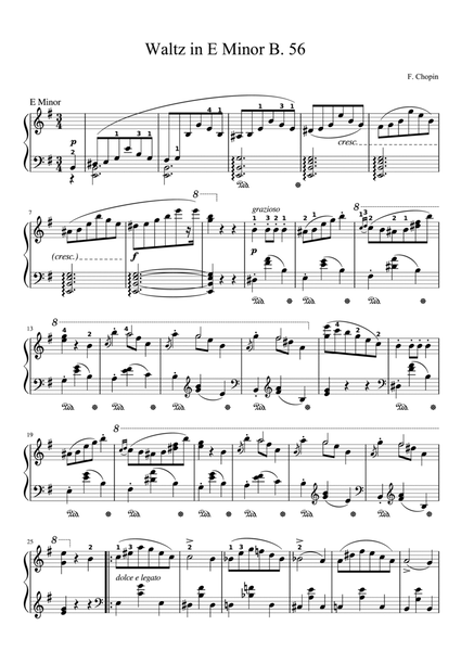Chopin Waltz BI. 56 in E Minor
