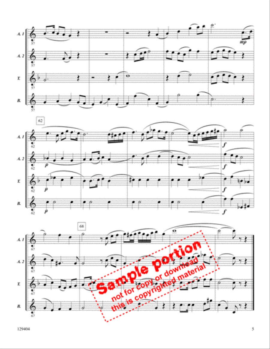 And Can It Be Saxophone Quartet scores gallery preview page 4