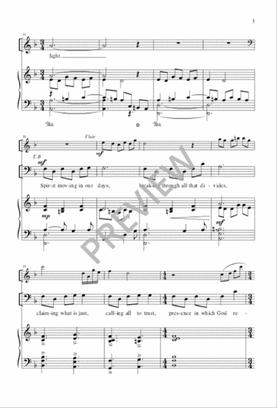 Spirit of the Living God Spirit of the Living God 4-Part scores gallery preview page 3