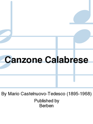 Book cover for Canzone Calabrese