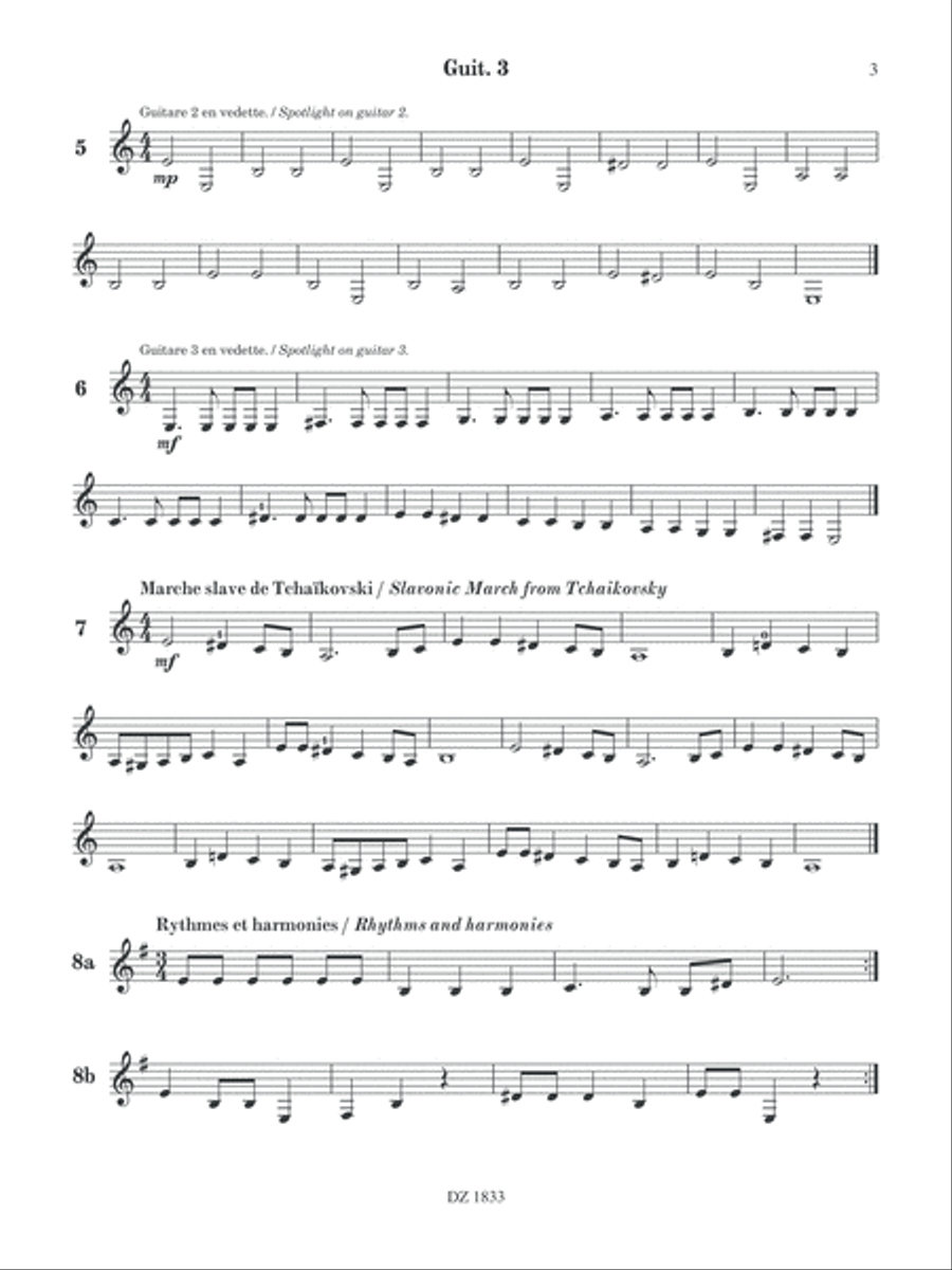 Ma guitare, mon band (guit. 3) vol. 2 Classical Guitar scores gallery preview page 3