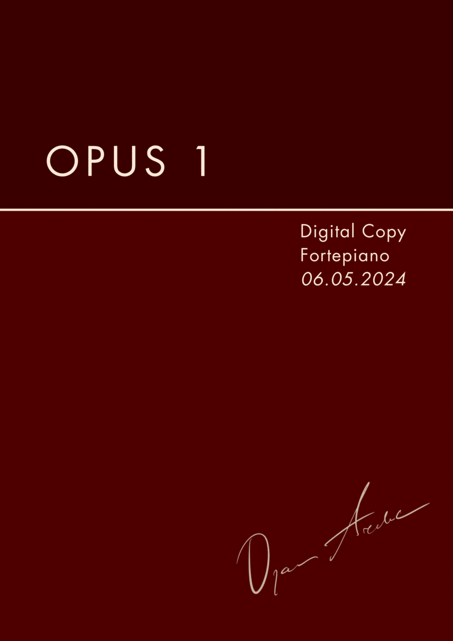 Opus 1 Piano Solo scores gallery preview page 1