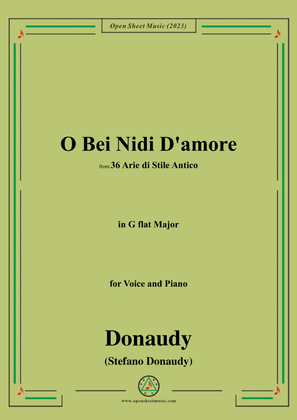 Donaudy-O Bei Nidi D'amore,in G flat Major