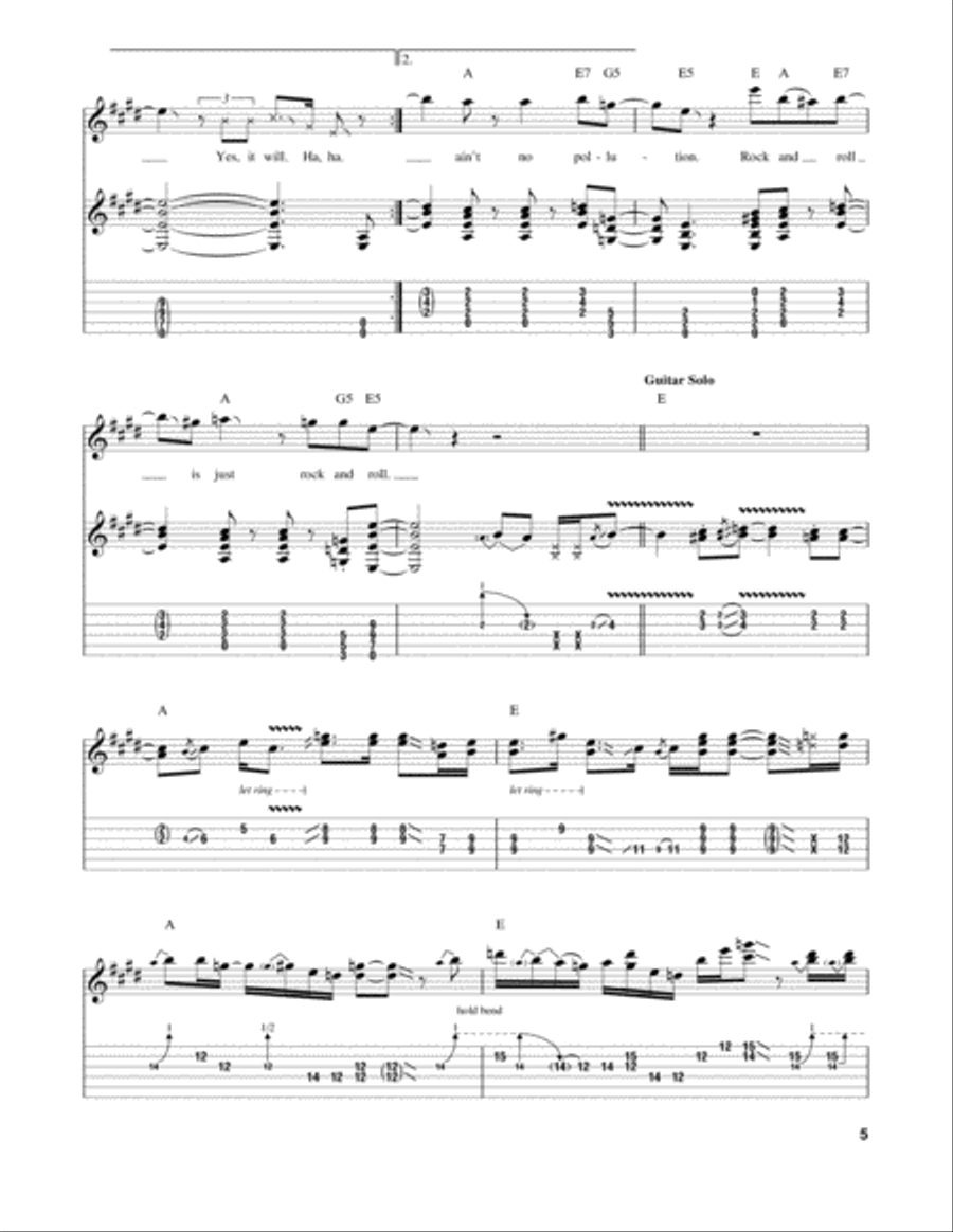 Rock And Roll Ain't Noise Pollution Acoustic Guitar scores gallery preview page 5