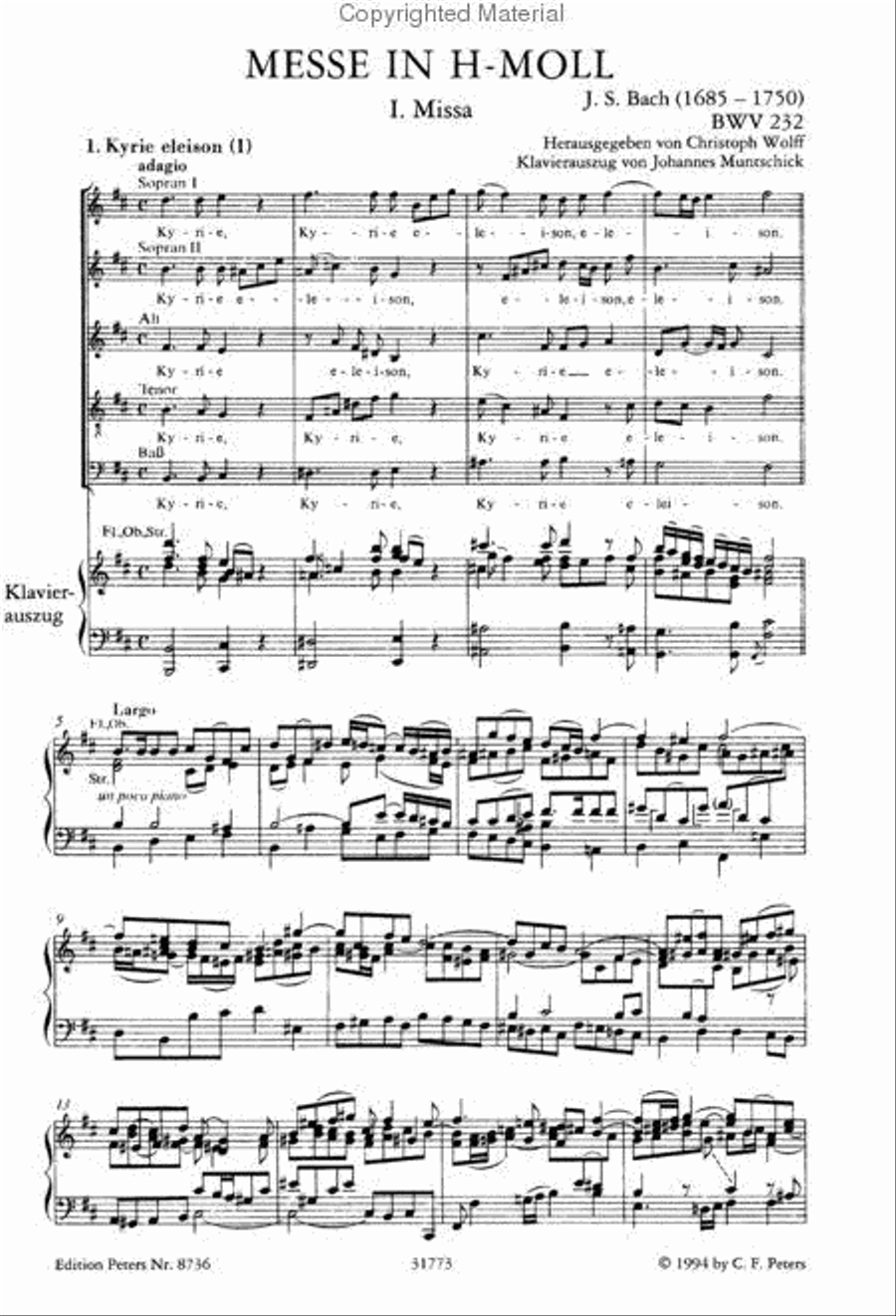 Mass In B Minor 4-Part scores gallery preview page 4