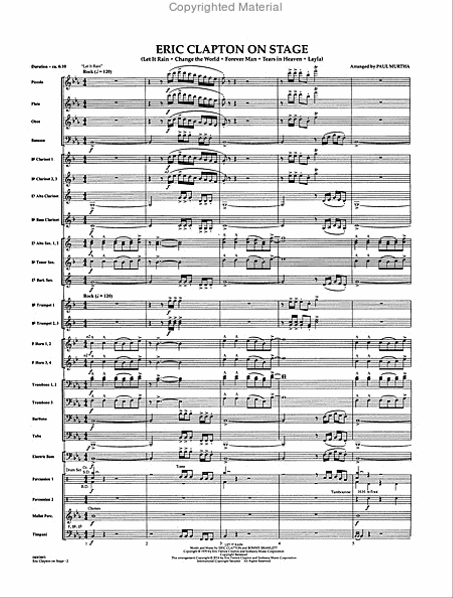 Eric Clapton on Stage Eric Clapton on Stage Concert Band scores gallery preview page 2