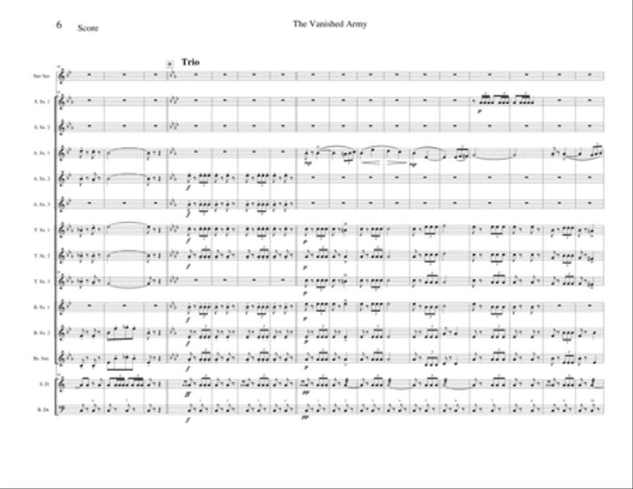 The Vanished Army The Vanished Army Woodwind Ensemble scores gallery preview page 6