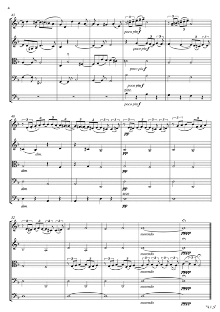 Autumn Song - Octobre Autumn Song - Octobre String Quintet scores gallery preview page 5
