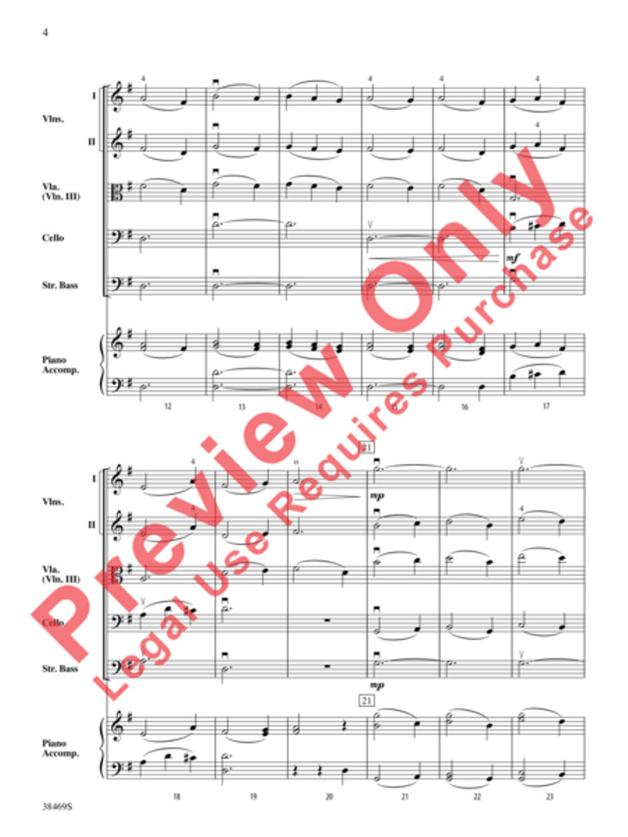 Pastorale (from The Christmas Concerto) String Orchestra scores gallery preview page 5