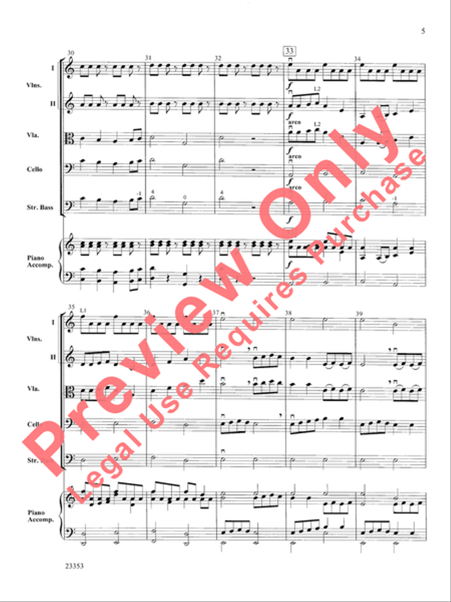 Conquistador! String Orchestra scores gallery preview page 6