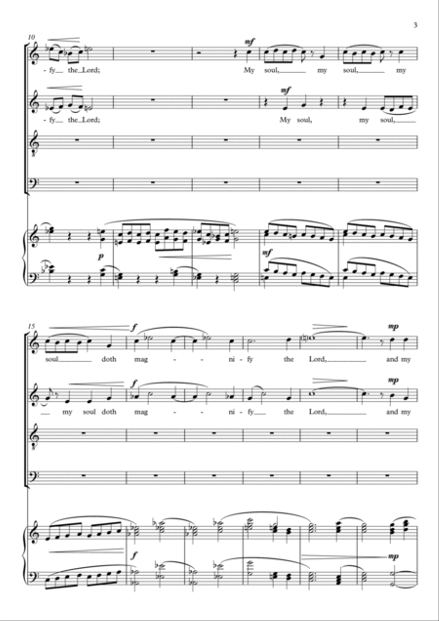 Magnificat & Nunc Dimittis (Second Service) 4-Part scores gallery preview page 3