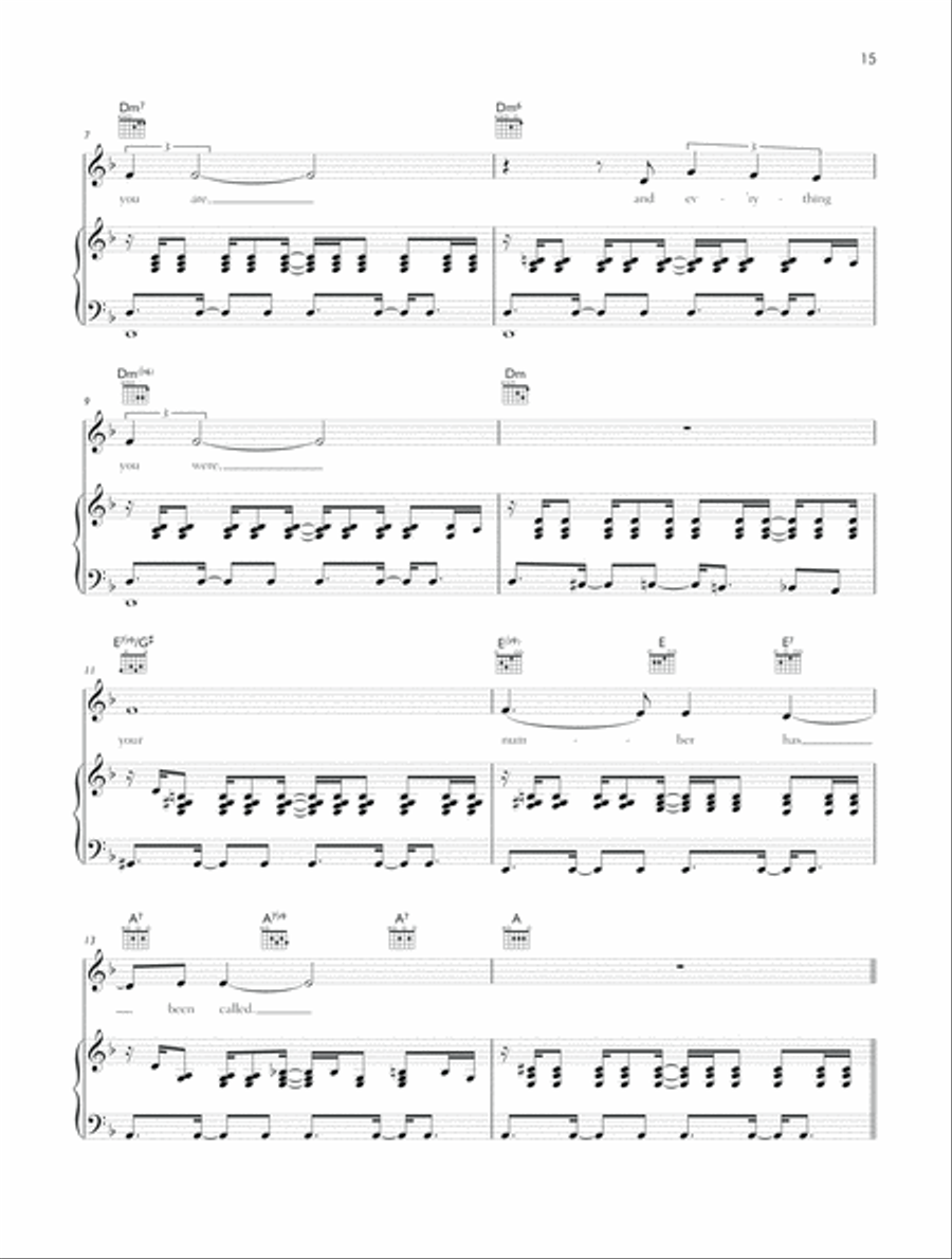 Butterflies & Hurricanes Piano, Vocal, Guitar scores gallery preview page 2