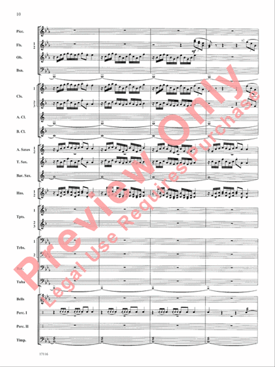 1812 Overture Concert Band scores gallery preview page 11