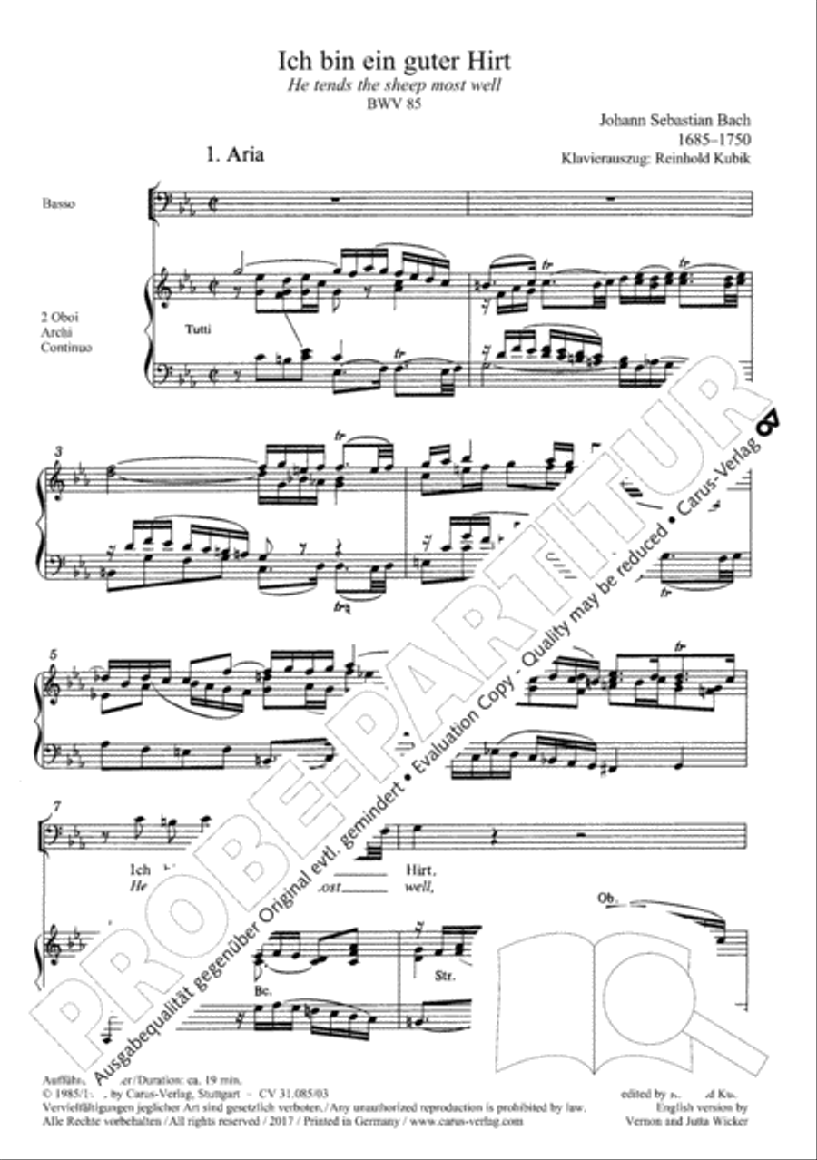 He tends the sheep most well (Ich bin ein guter Hirt) 4-Part scores gallery preview page 6