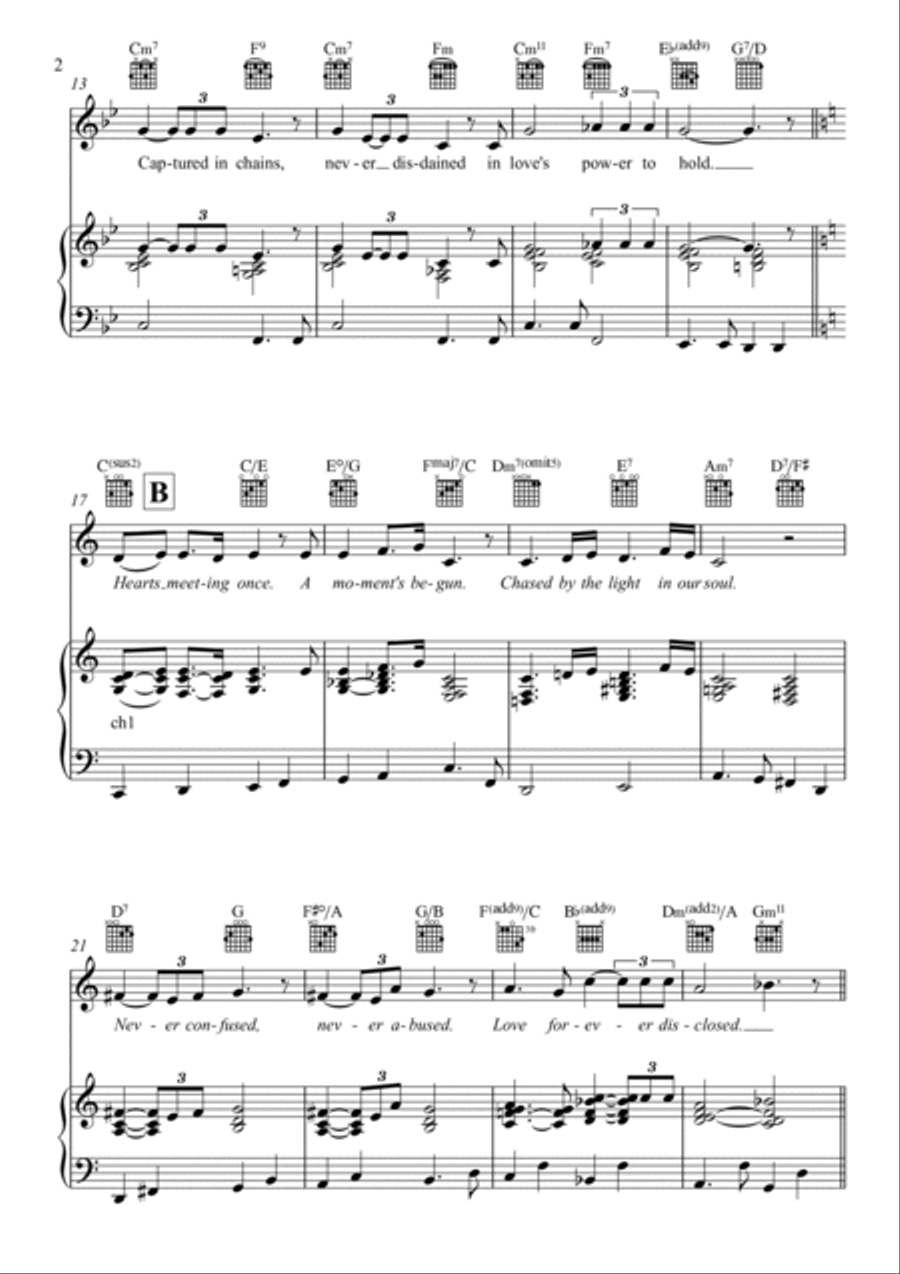 In Love's Power To Hold Piano, Vocal, Guitar scores gallery preview page 2