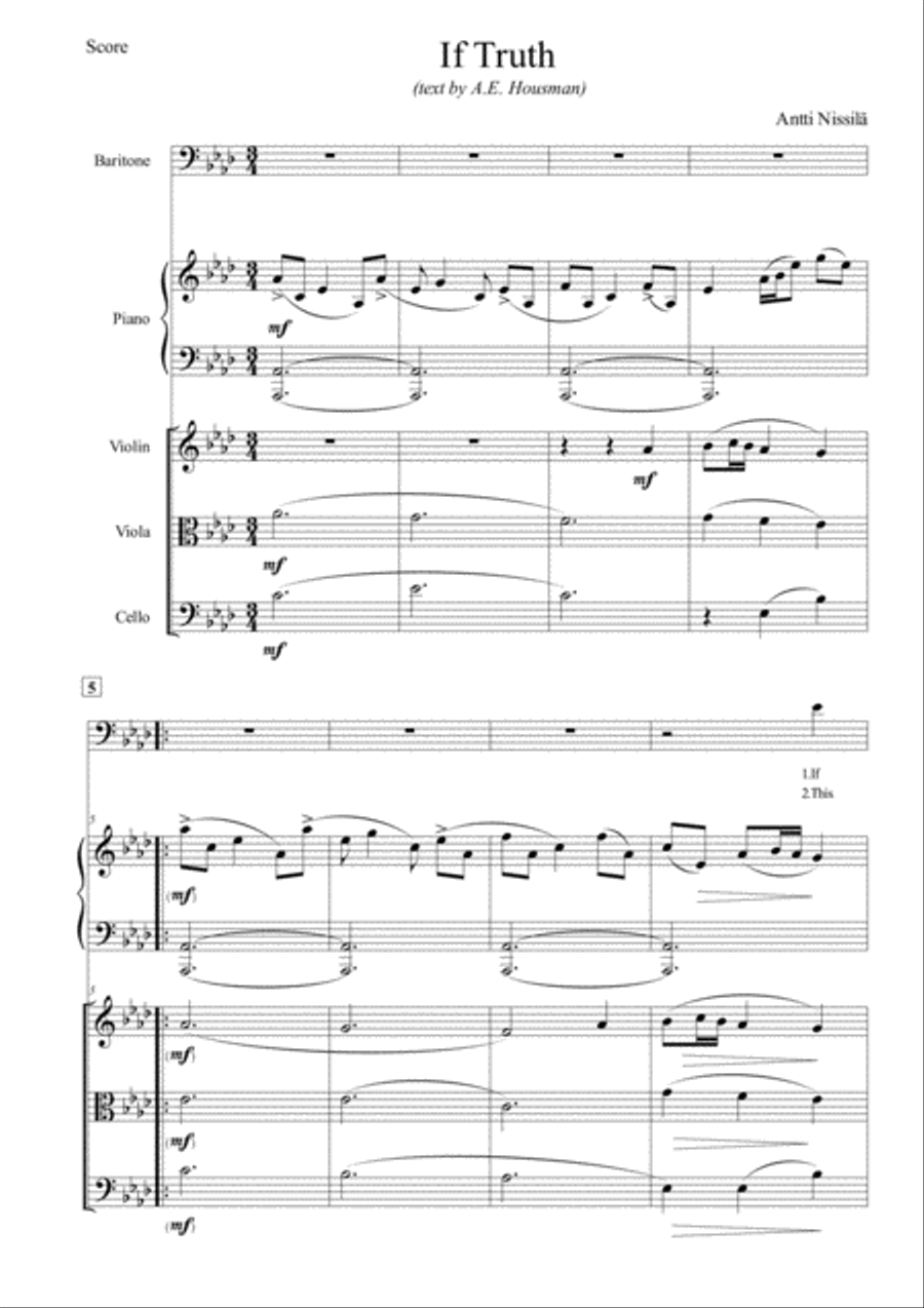If Truth Small Ensemble scores gallery preview page 1