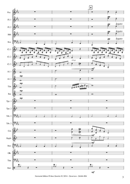 Ouverture composed for Concert Band by Marc Garetto - EASY LEVEL image number null