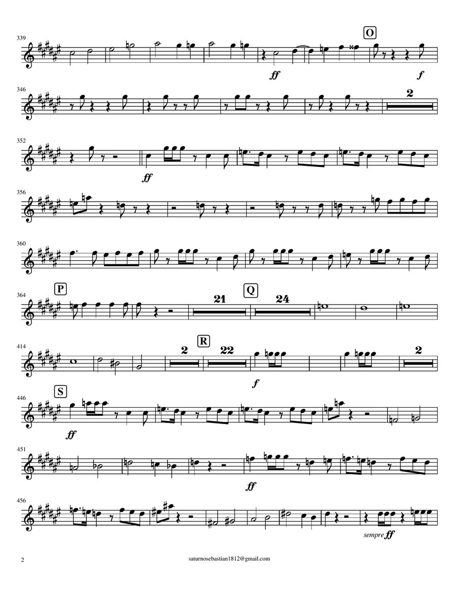 Romeo and Juliet (Fantasy Overture) Tchaikovsky Trumpet 1 in Bb Trumpet Solo scores gallery preview page 2