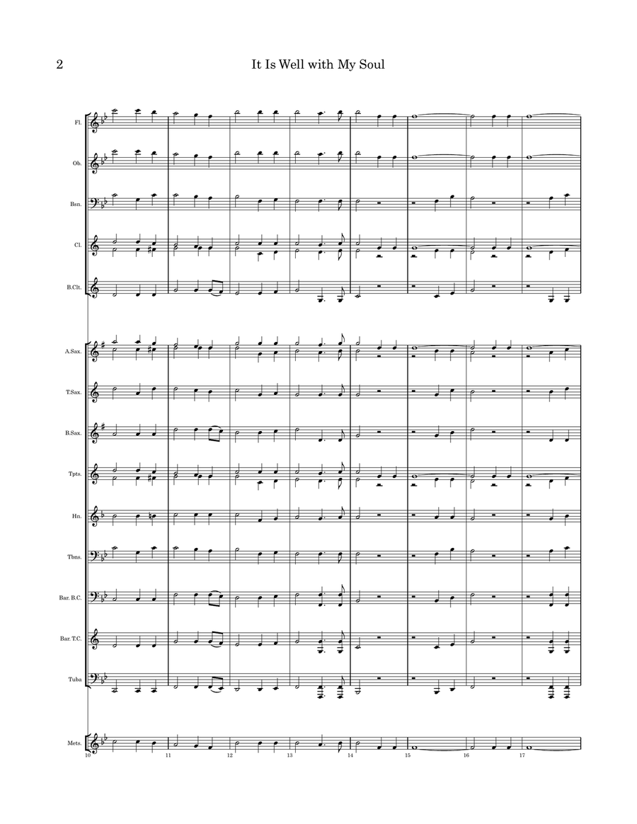 It Is Well with My Soul Concert Band scores gallery preview page 3