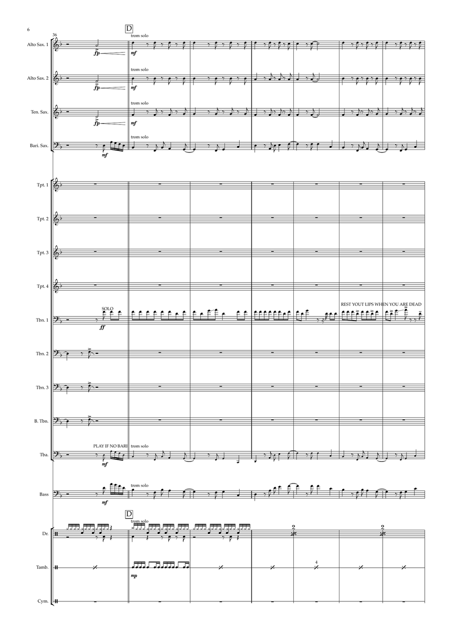 I Ain't Worried Jazz Ensemble scores gallery preview page 6