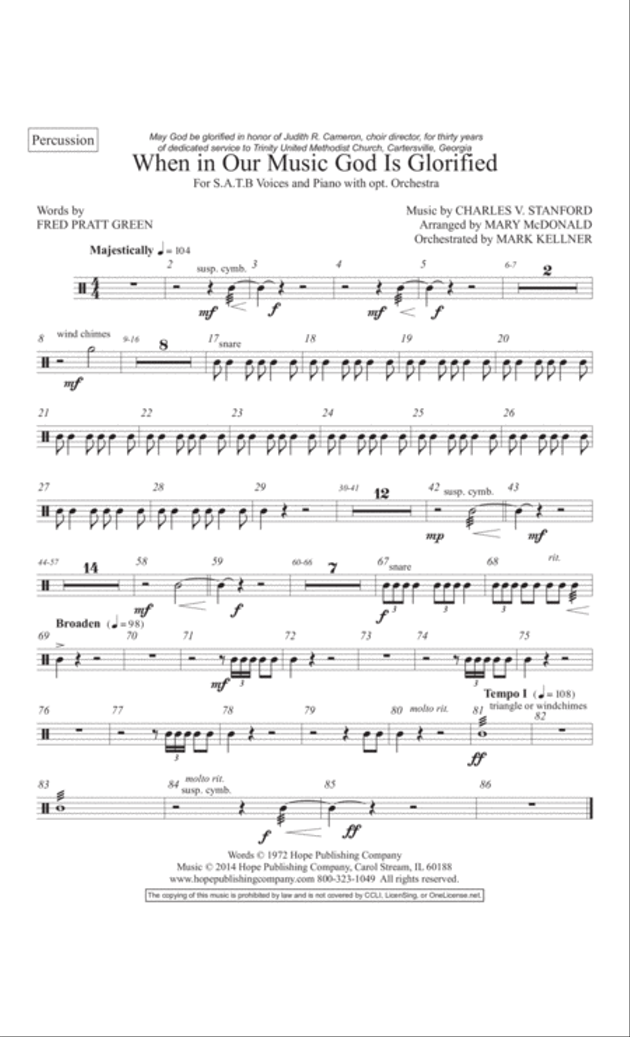 When in Our Music God Is Glorified 4-Part scores gallery preview page 39