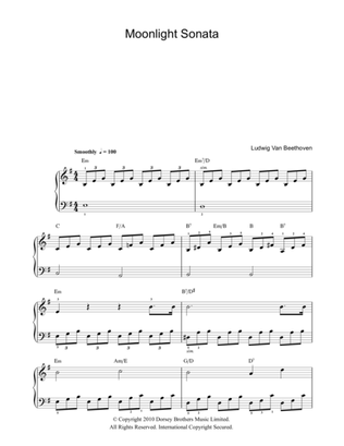 Moonlight Sonata (Mondscheinsonate), First Movement, Op. 27, No. 2