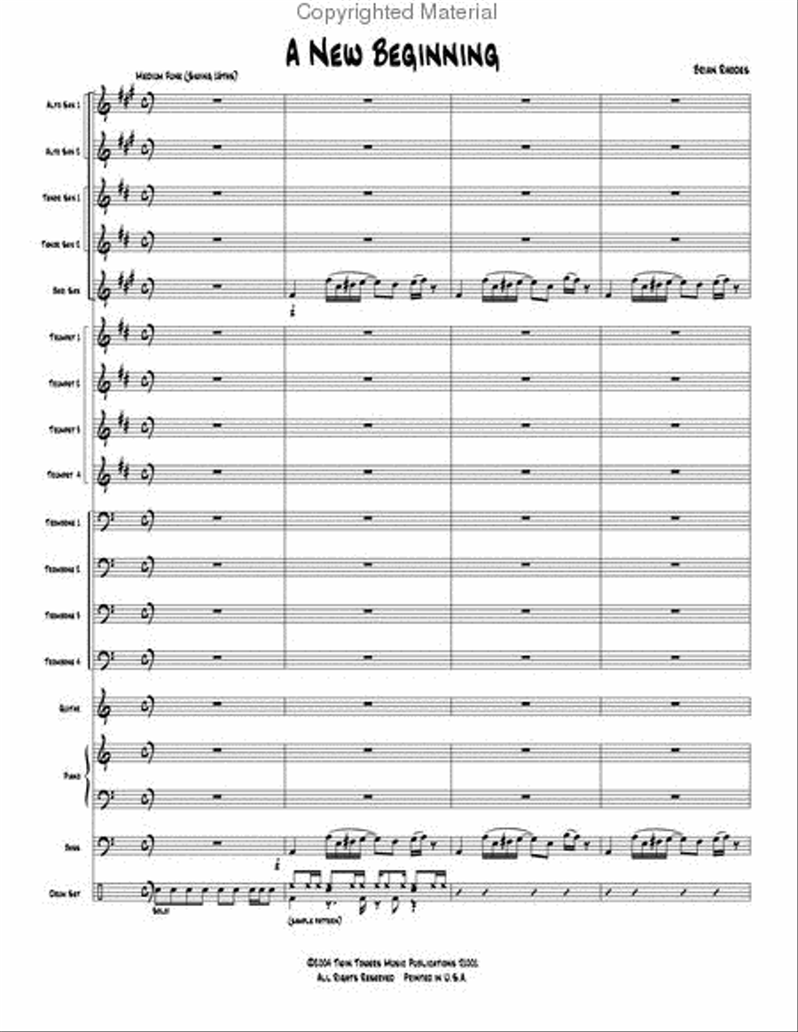 New Beginning, A Jazz Ensemble scores gallery preview page 3