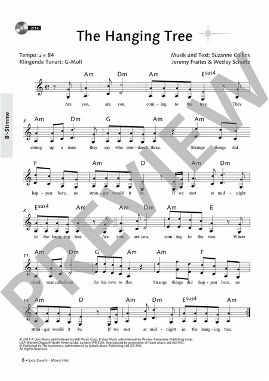 Easy Charts Play-Along Special Edition: Movie Hits! CD scores gallery preview page 3