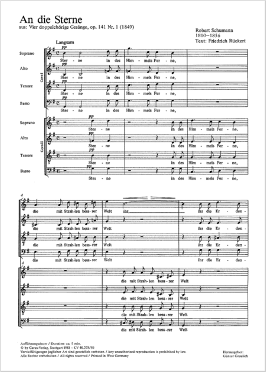 An die Sterne An die Sterne 4-Part scores gallery preview page 14