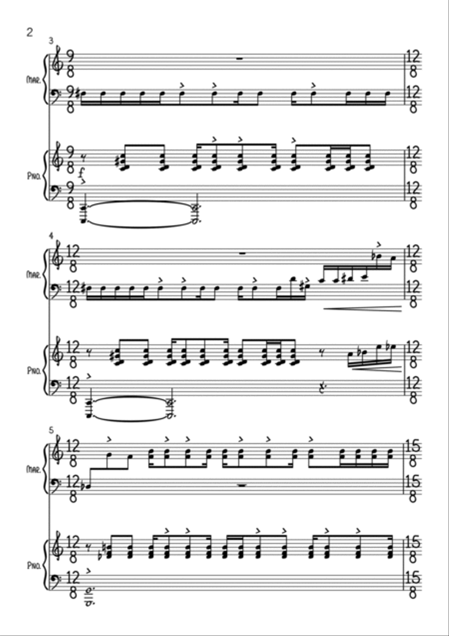 Falsa Evolução Piano scores gallery preview page 2