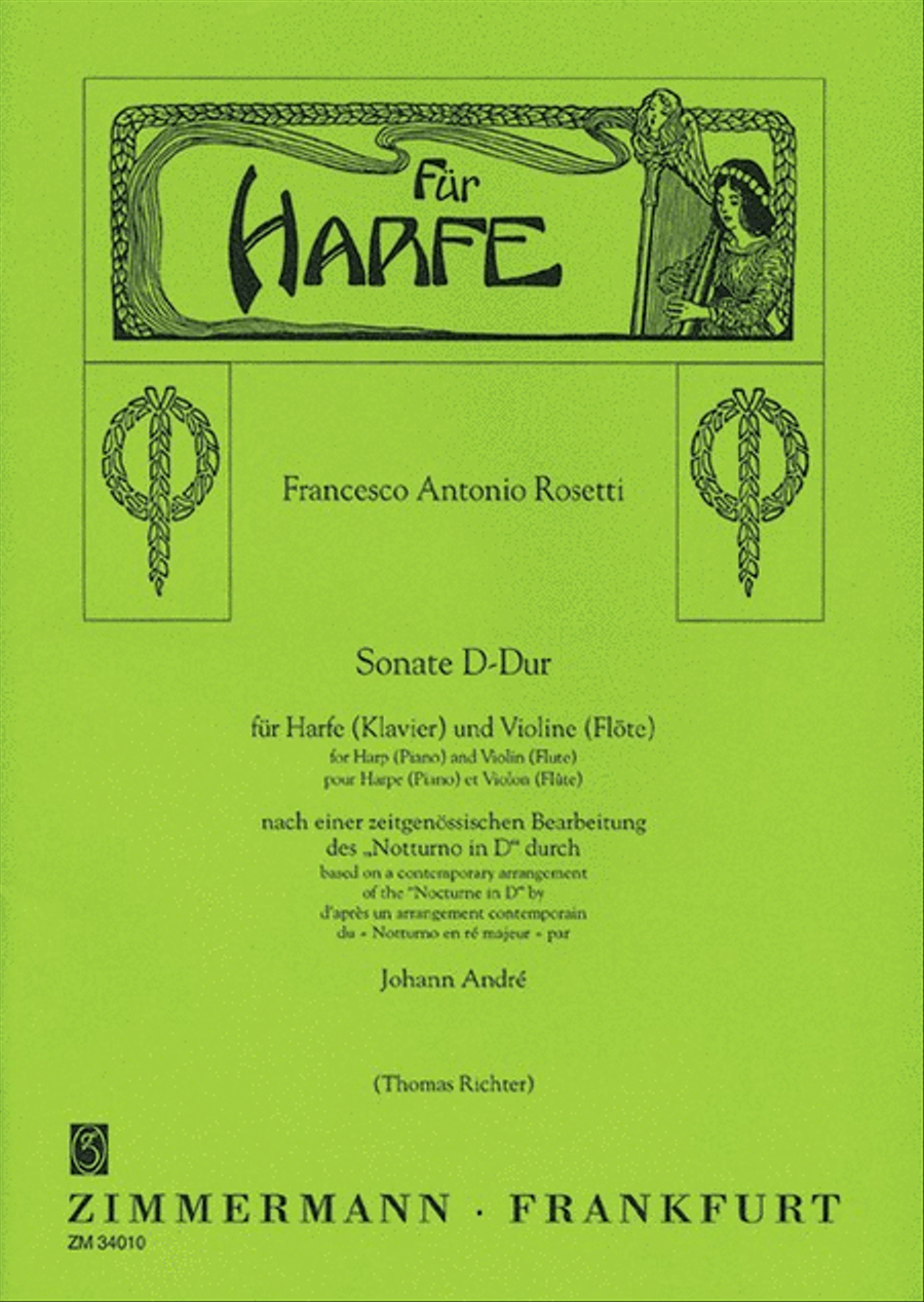 Sonata D major Flute scores gallery preview page 1