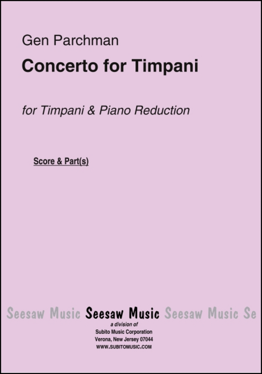 Timpani Concerto Piano Accompaniment scores gallery preview page 1