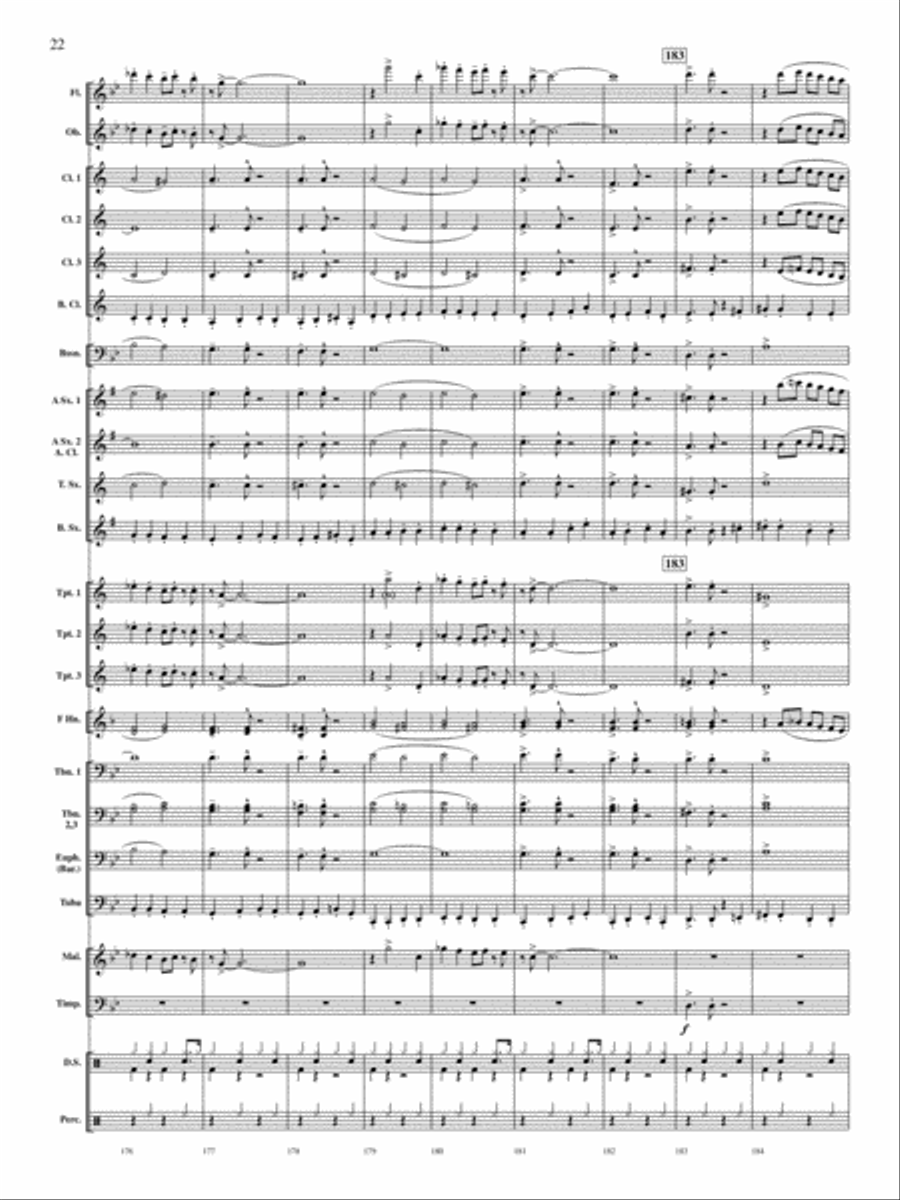 Concerto for Drum Set and Concert Band Concert Band scores gallery preview page 21