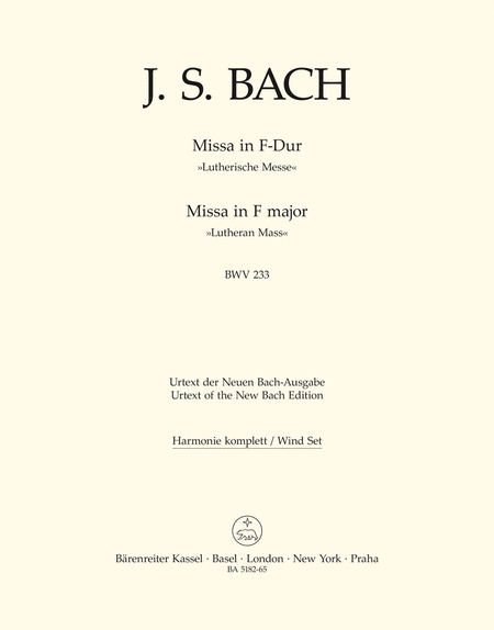 Mass in F major BWV 233 'Lutheran Mass 1'