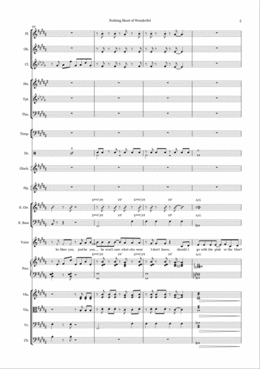 Nothing Short Of Wonderful Large Ensemble scores gallery preview page 5