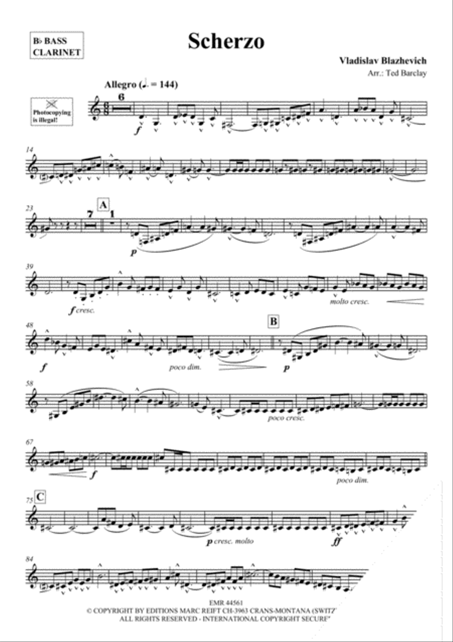 Scherzo Bass Clarinet scores gallery preview page 3