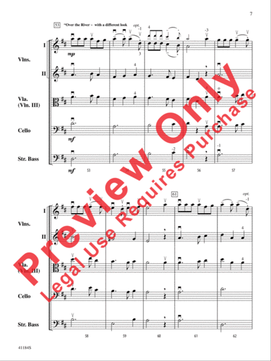 Winter Holiday Medley String Orchestra scores gallery preview page 8
