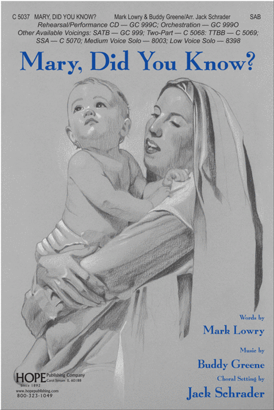 Mary, Did You Know? 4-Part scores gallery preview page 1