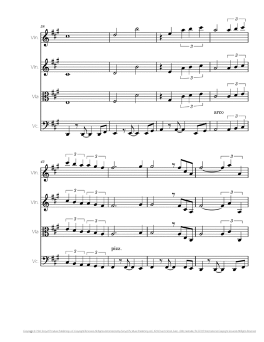 Stand By Me String Quartet scores gallery preview page 6
