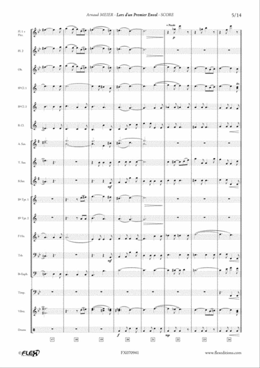 Lors d'un premier envol Concert Band scores gallery preview page 5