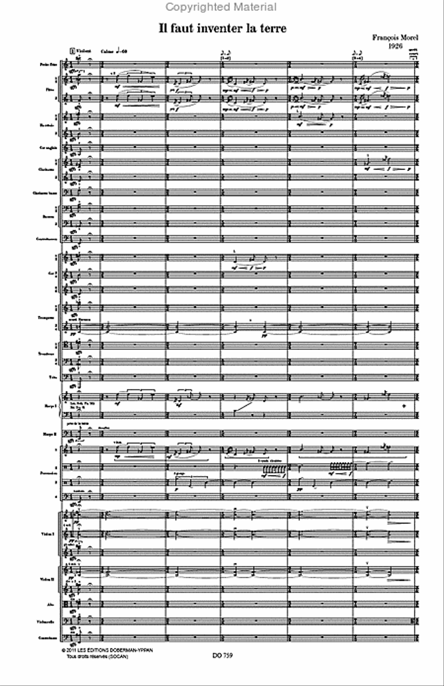 Il faut inventer la terre Orchestra scores gallery preview page 2