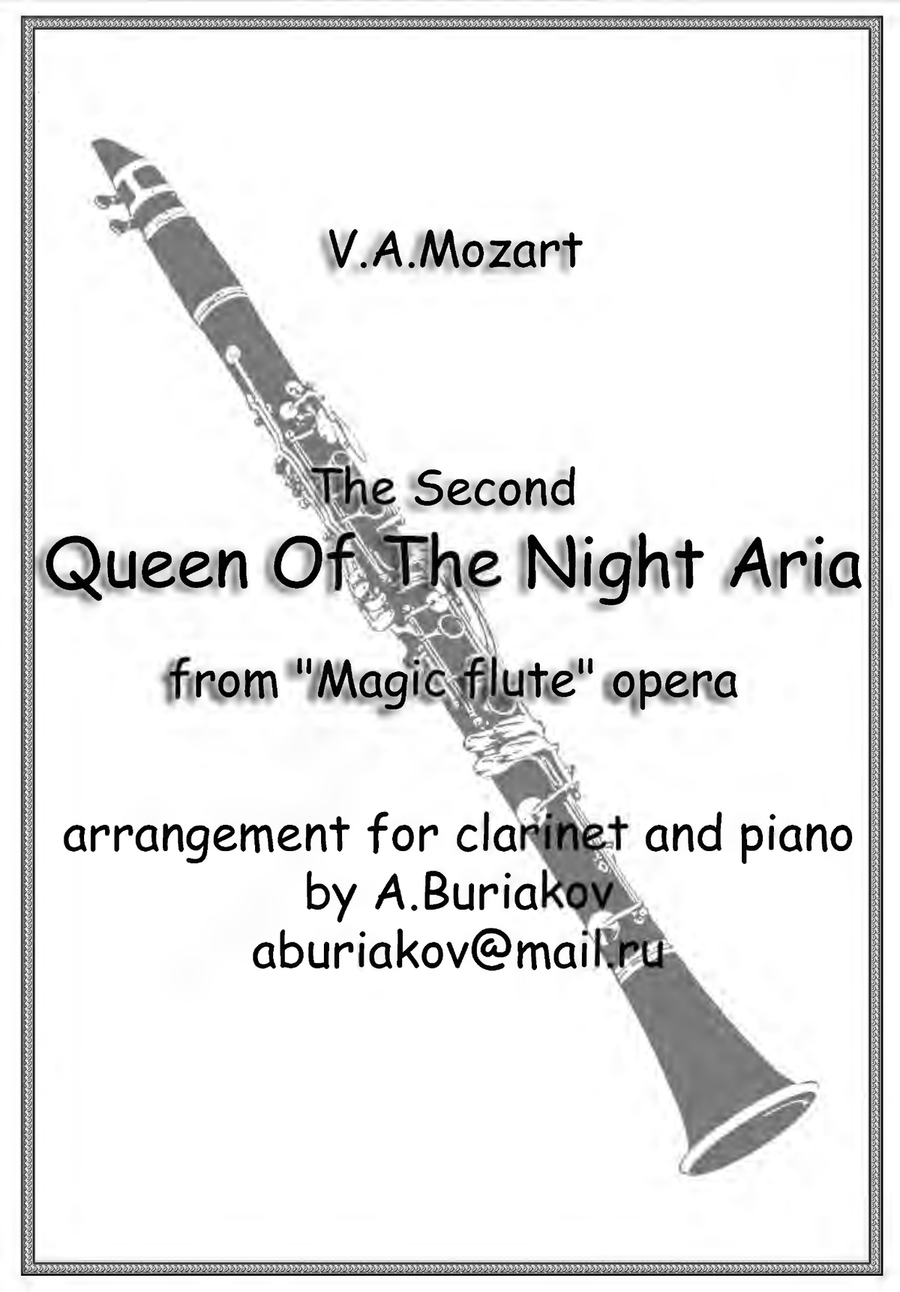 The Second Queen Of The Night Aria (clarinet or soprano saxophone, original pitch) Small Ensemble scores gallery preview page 1